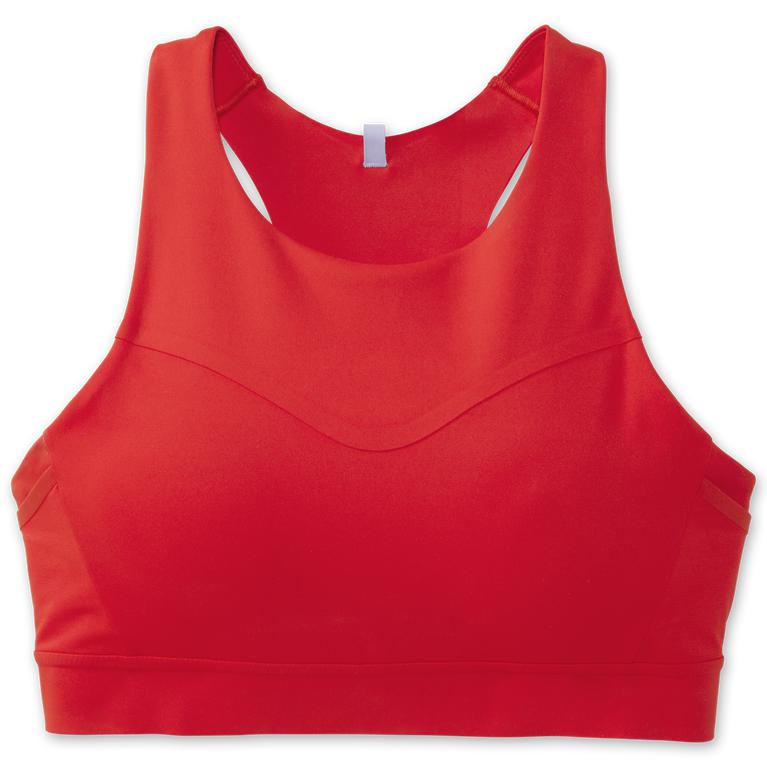 Brooks Drive 3 Pocket - Womens Running Bra - Jamberry/Red (02871VXUA)